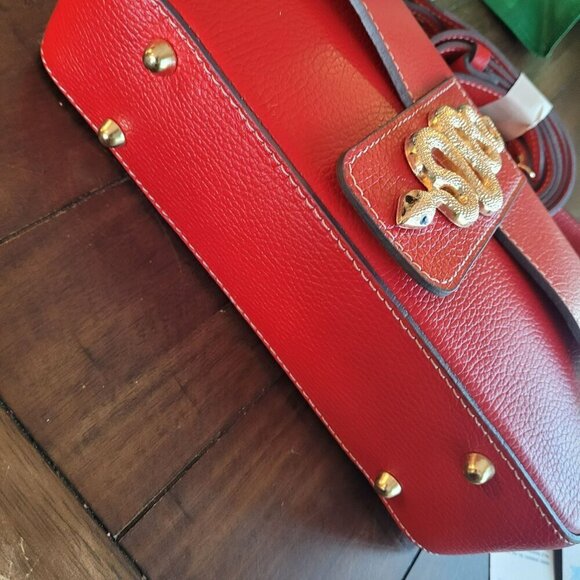 Divina Firenze Red Fire Asia Leather Snake handbag - Picture 7 of 10